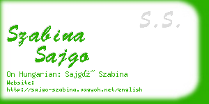 szabina sajgo business card